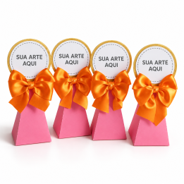 Caixinha Pirâmide Personalizada - Sua arte aqui