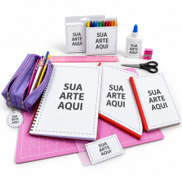 Kit de Personalização de Material Escolar - Sua arte aqui