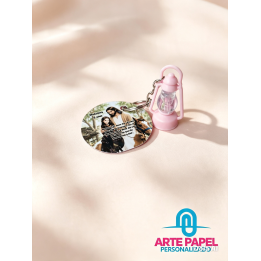Chaveiro Lamparina Wandinha com Tag Plastificada