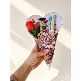 Buquê Coração One Piece com Doces