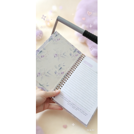 Agenda A5 Floral Lilás