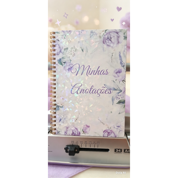 Agenda A5 Floral Lilás