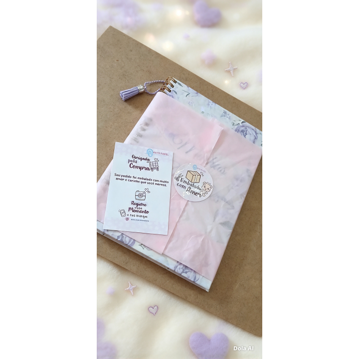 Agenda A5 Floral Lilás